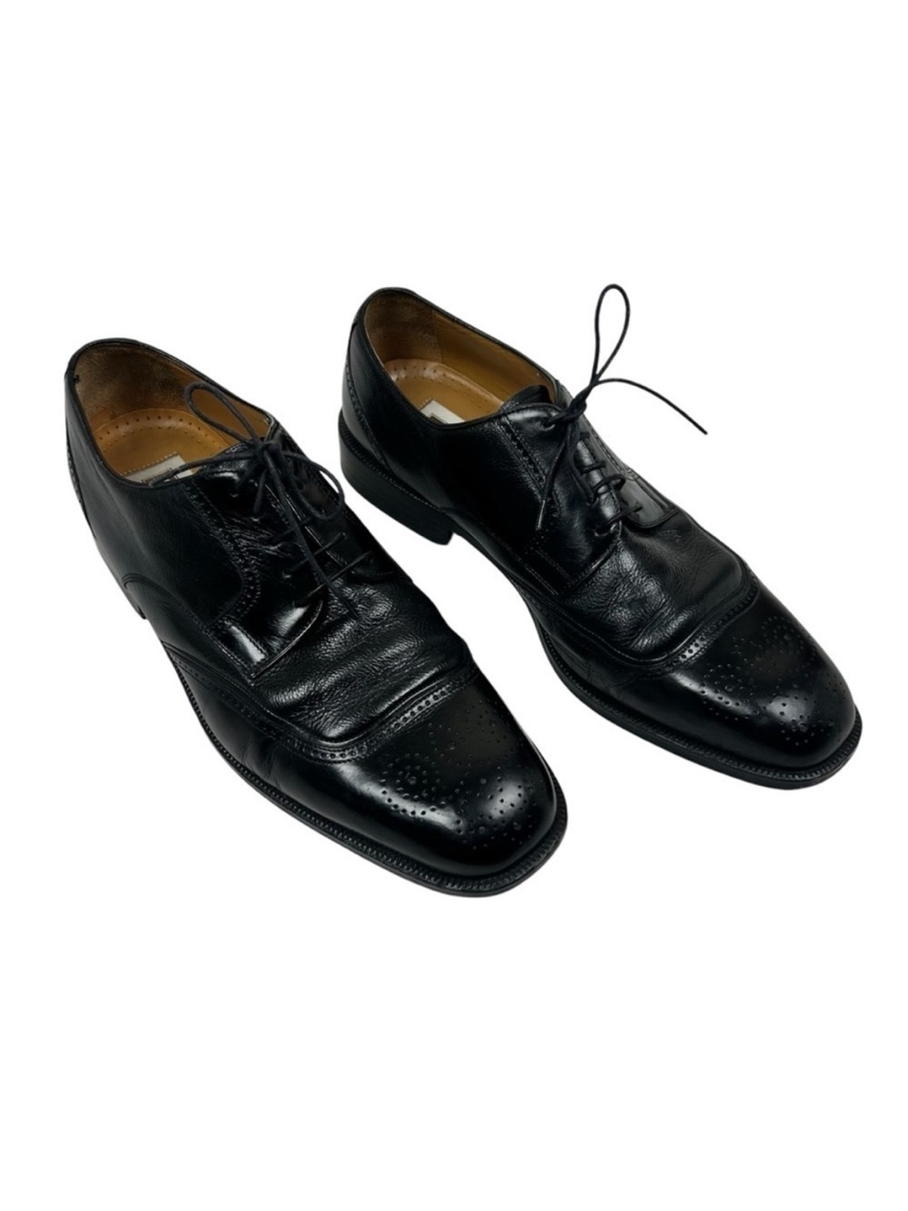 Magnanni Men’s  Black Leather Oxford Dress Shoes Classic Brogue Lace Up